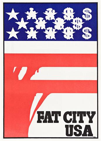 THOMAS W. BENTON (1930-2007).  FAT CITY USA / [ASPEN WALLPOSTER 7]. 1971. 21½x15½ inches, 54½x39¼ cm.